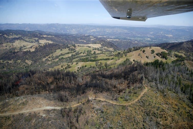 Burn scars from California